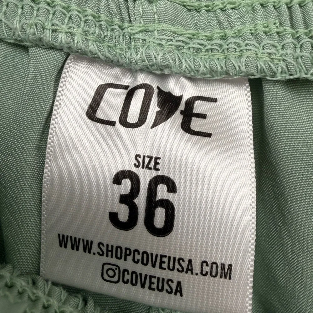 Cove USA Mens Sage Green Recycled Stretch Swim Trunks Board Shorts Size 36